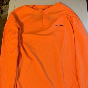 Realtree Mens Neon Orange Polyester  Thermal